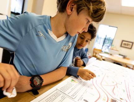 Elementary Student at Montessori school in Rancho Santa Fe
