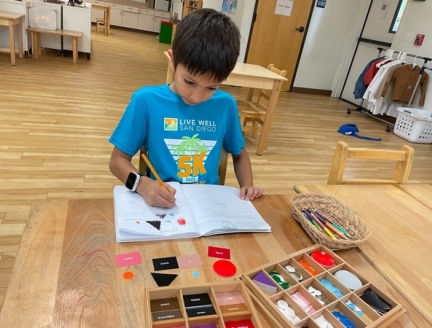 Elementary Montessori child receiving Encouragement versus Praise