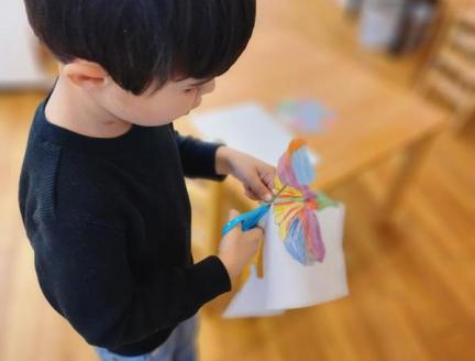 Young Children Learning Through Movement at Lifetime Montessori Classroom in Rancho Santa Fe