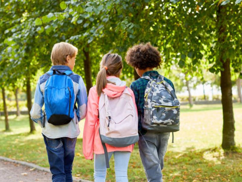 Children independently walking to school