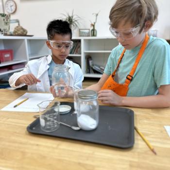 Elementary Child working on Science exercise at Lifetime Montessori School in San Diego, Highly rated for Best Montessori School in San Diego
