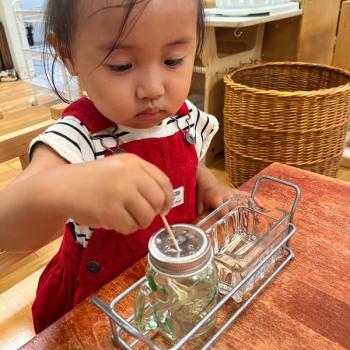 Child playing at Lifetime Montessori School in San Diego