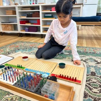 Elementary Child learning advanced math at Lifetime Montessori School in San Diego, Highly rated for Best Montessori School in San Diego