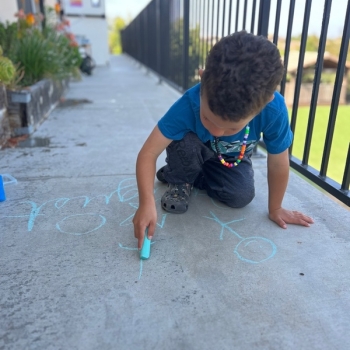 Montessori Transitional Kindergarten Child Learning at Lifetime Montessori School in San Diego