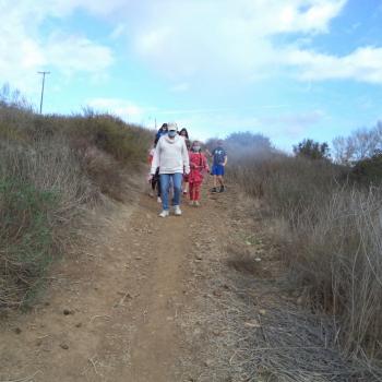 Montessori Elementary school In-Person Learning Hiking Trails together