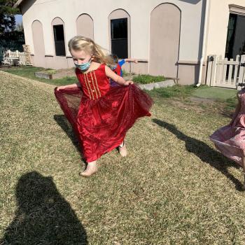 Montessori Primary School child running in the playground