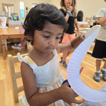 Montessori Transitional Kindergarten Child Learning at Lifetime Montessori School in San Diego