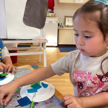 Montessori Transitional Kindergarten Child Learning at Lifetime Montessori School in San Diego