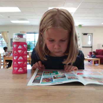 Elementary Child Learning at Lifetime Montessori School in San Diego