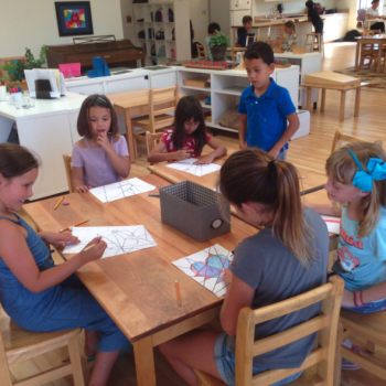 Elementary Children Learning at Lifetime Montessori School in San Diego