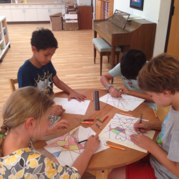 Elementary Children Learning at Lifetime Montessori School in San Diego